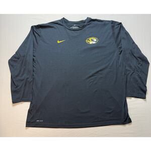 Nike Missouri Tigers‎ Mens 4XL Dri-FIT Long Sleeve Shirt Black